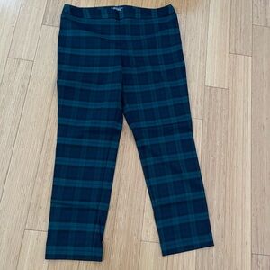 Lands end plaid Trousers in Green and Black, size 12